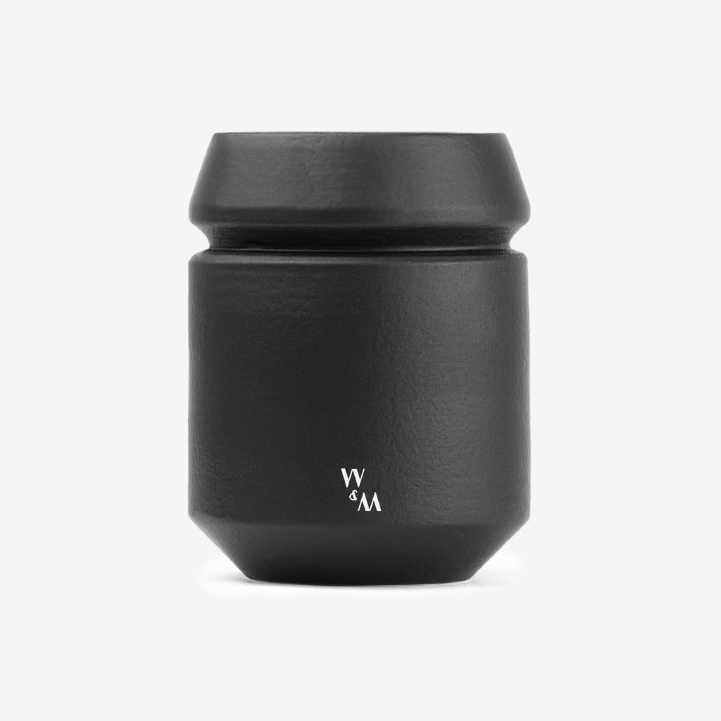 Black Double-Walled Ceramic Mug by Wolf Miu