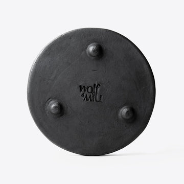 Small plate in Chamba Black Ceramic by Wolf Miu