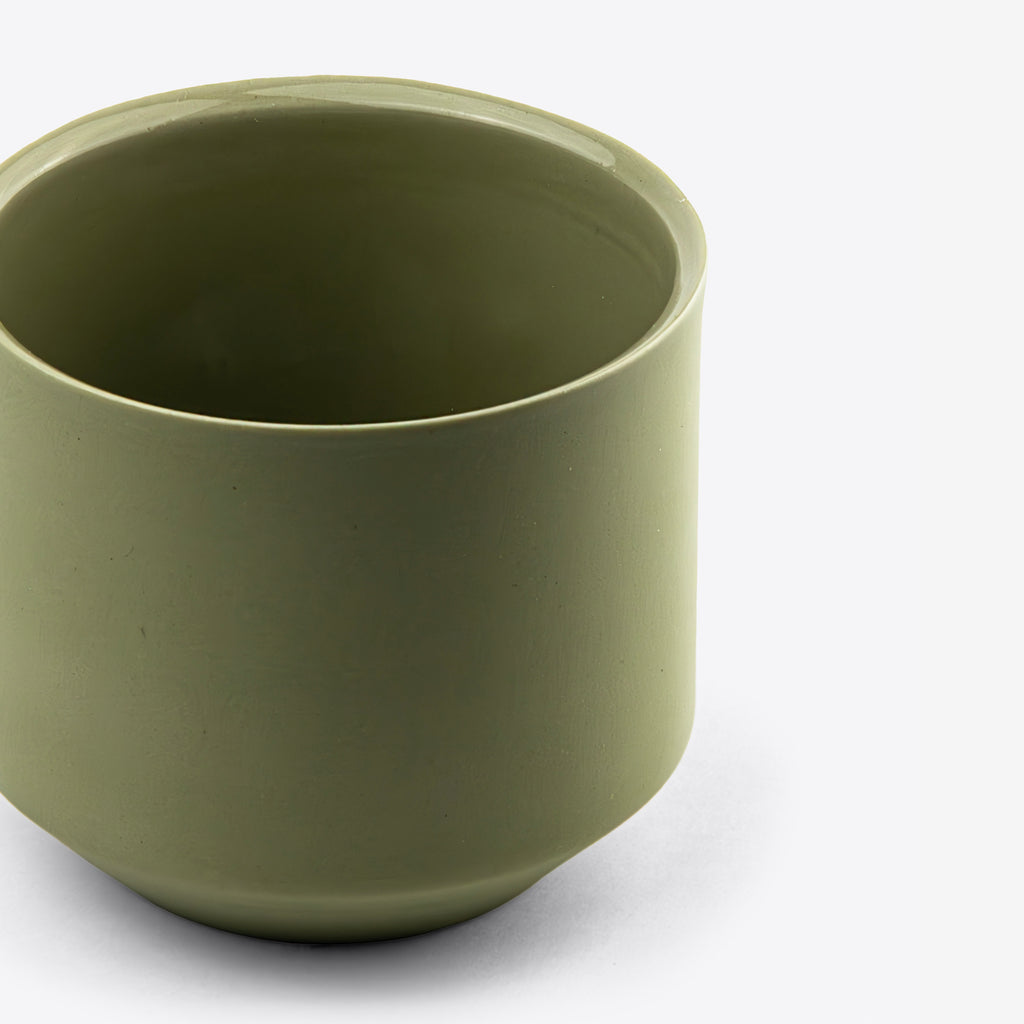 Moss Green Porcelain Coffee & Tea Cup by Wolf Miu