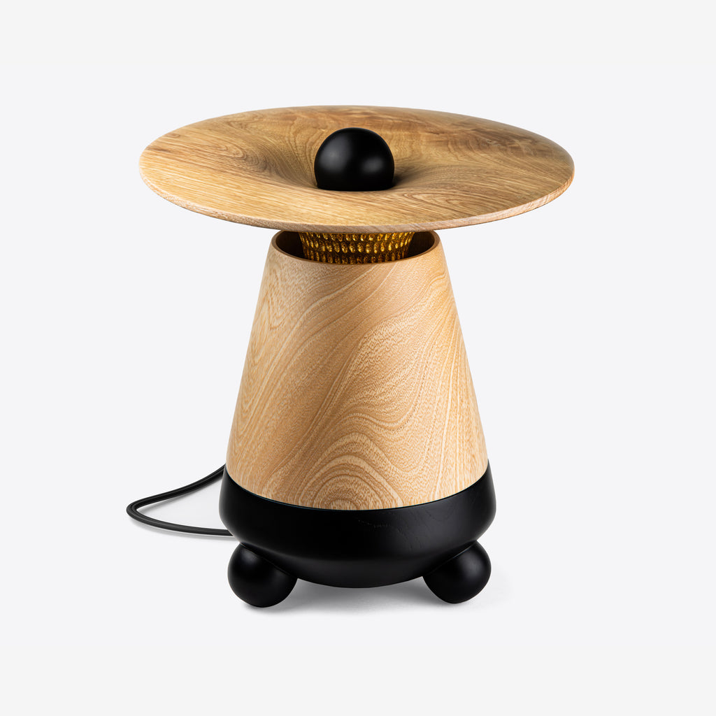 Tepui - Gold & Wood Table Lamp by Wolf & Miu - Lighting Sculpture